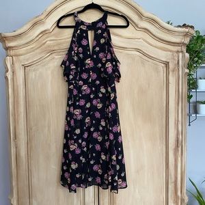 Torrid floral cold shoulder dress